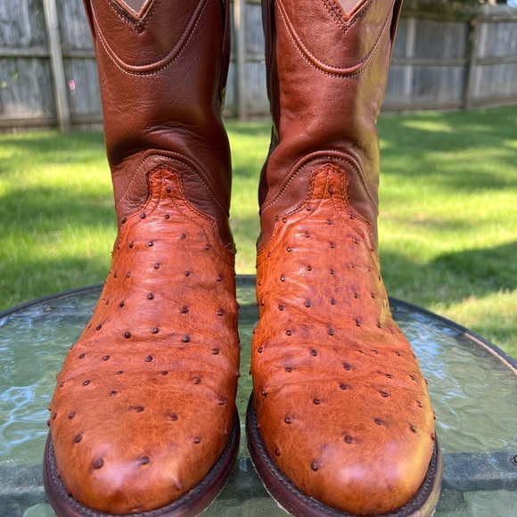 Tecovas Shoes Tecovas The Duke Pecan Ostrich Roper Boots Poshmark